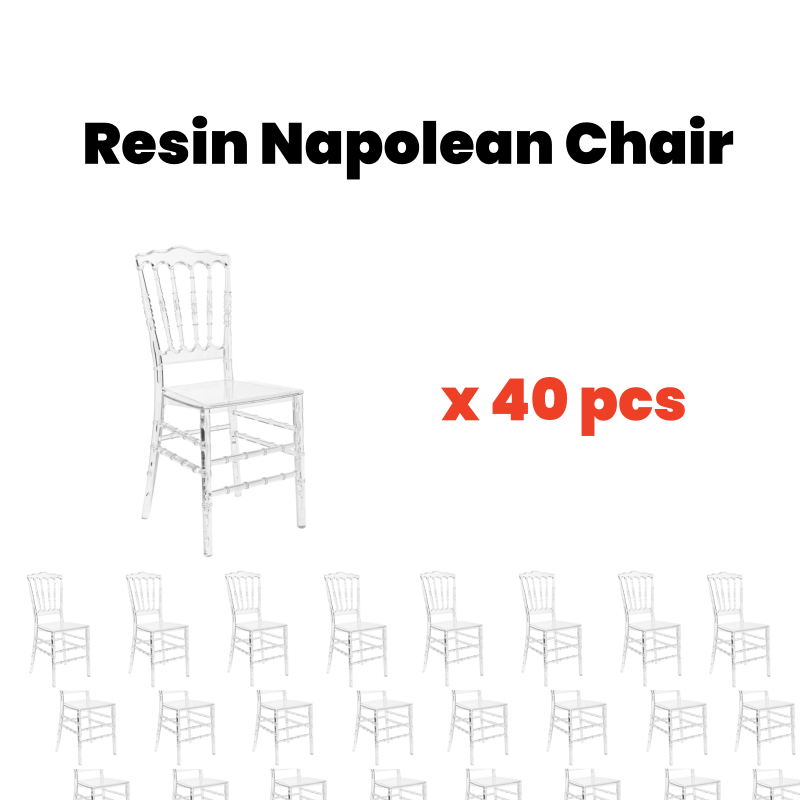 on sale combo pc clear resin napoleon chair pmc 0005