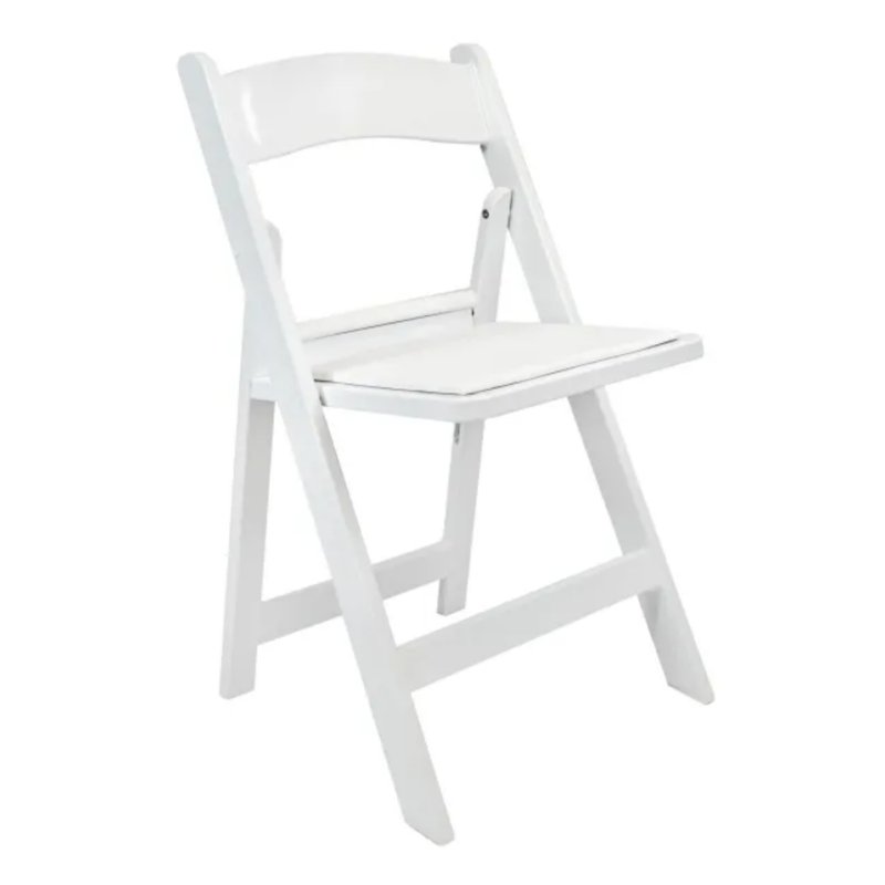 PMC-1027W White Padded Resin Folding Chairs| Matata Wholesa