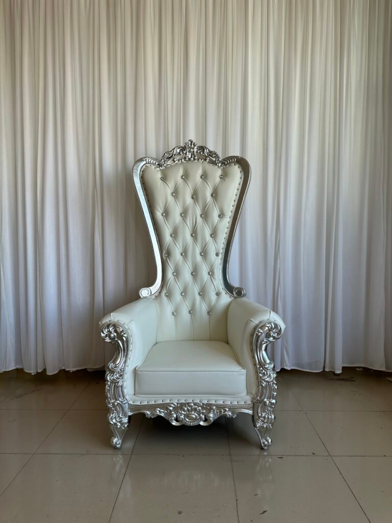 PMC-8023S Silver Throne Chair| Matata Wholesale